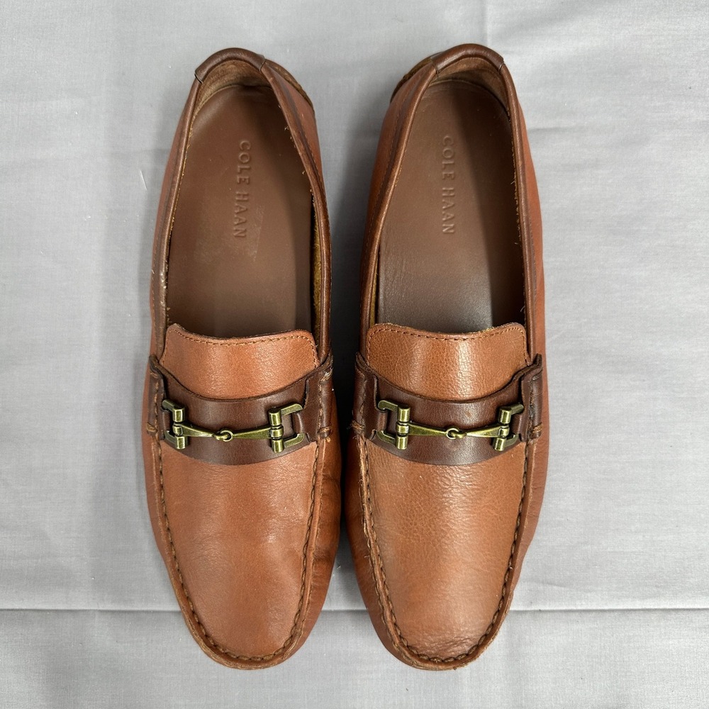 Cole Haan Somerset Link Bit Loafers Men 9.5M Brown Leather Slip On Driving Shoes - Picture 5 of 11